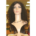20-inch Bohemian style full lace wig in natural raven black made from virgin human hair