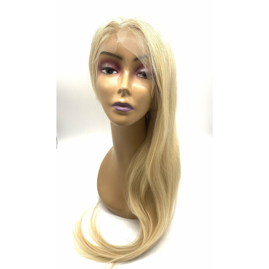 Full Lace Straight Human Hair Wig 150% Density Burgundy Ombre