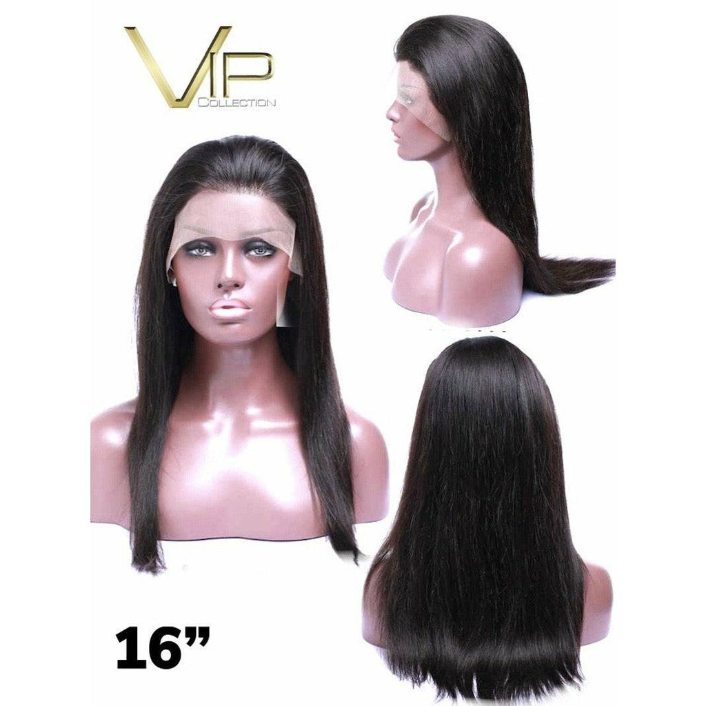 Full Lace Straight Human Hair Wig 150% Density Burgundy Ombre