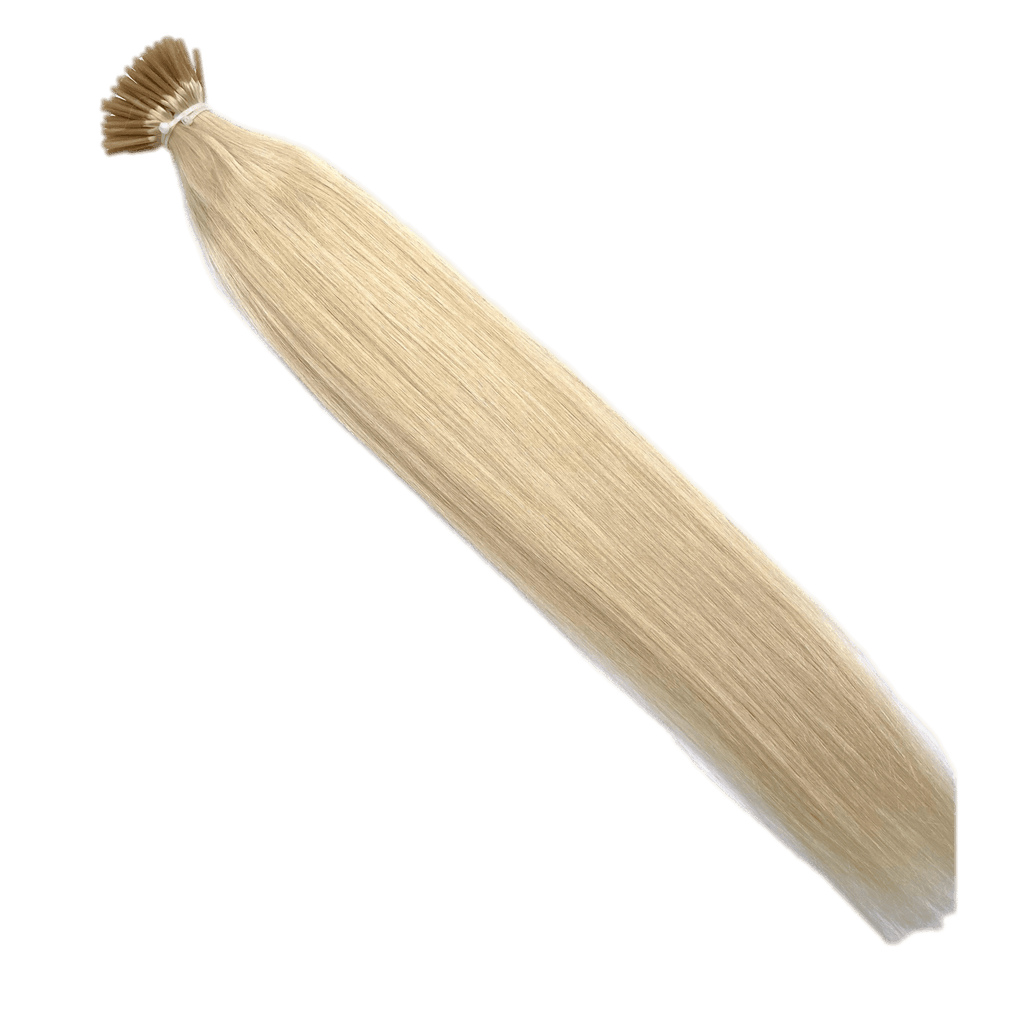 18" Human Remy Hair I-Tip Extensions Straight 100g Light-Brown Ash-Blonde
