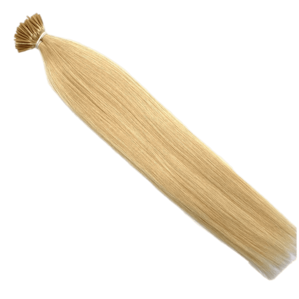 18" Human Remy Hair I-Tip Extensions Straight 100g Light-Brown Ash-Blonde