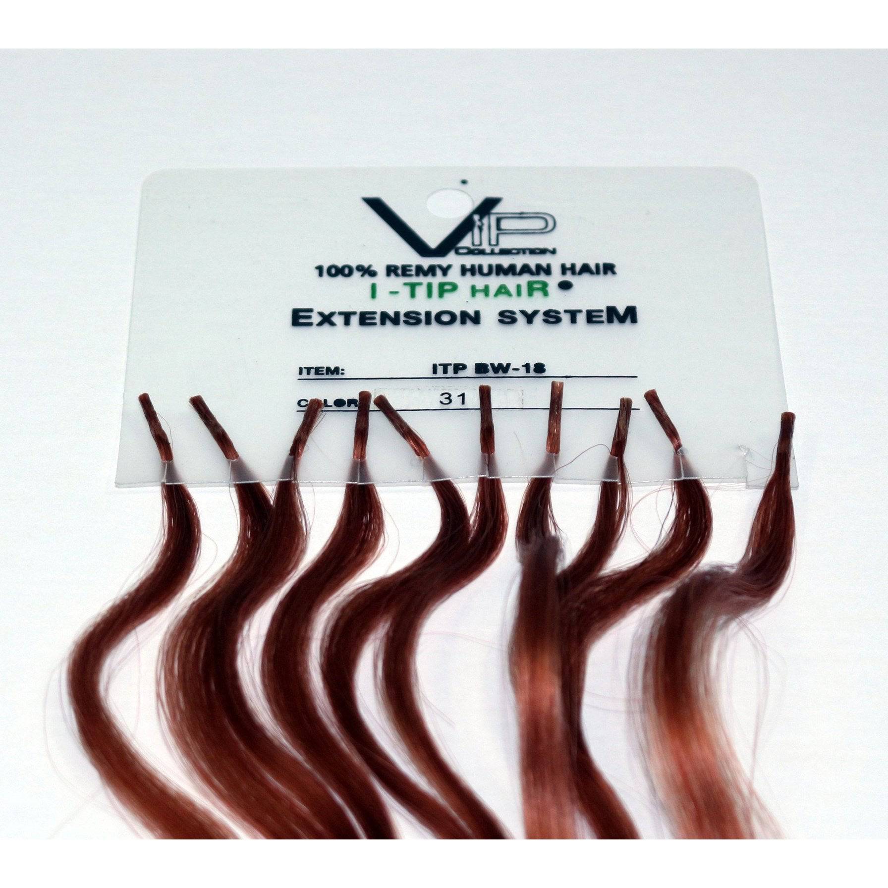 18" Wavy I-Tip Hair Extension System - 100% Remy Human Hair