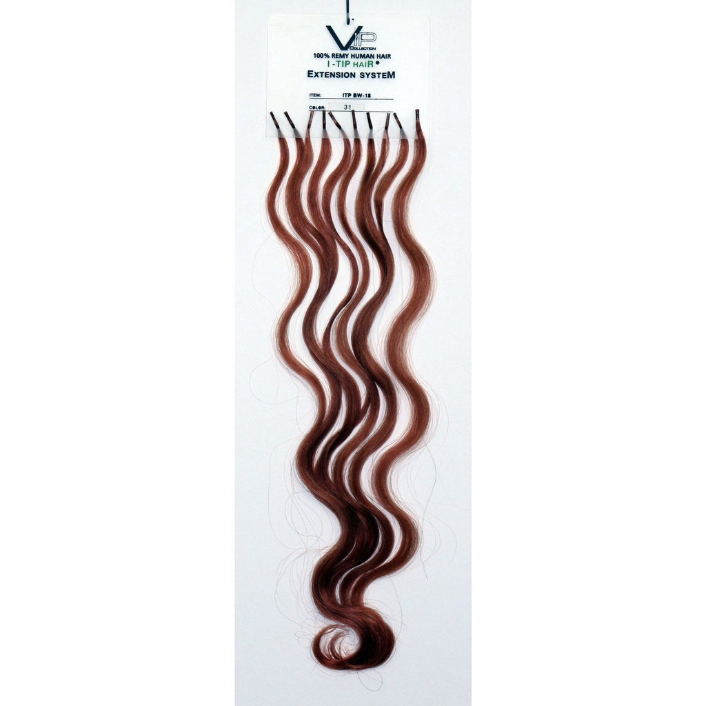 18" Wavy I-Tip Hair Extension System - 100% Remy Human Hair