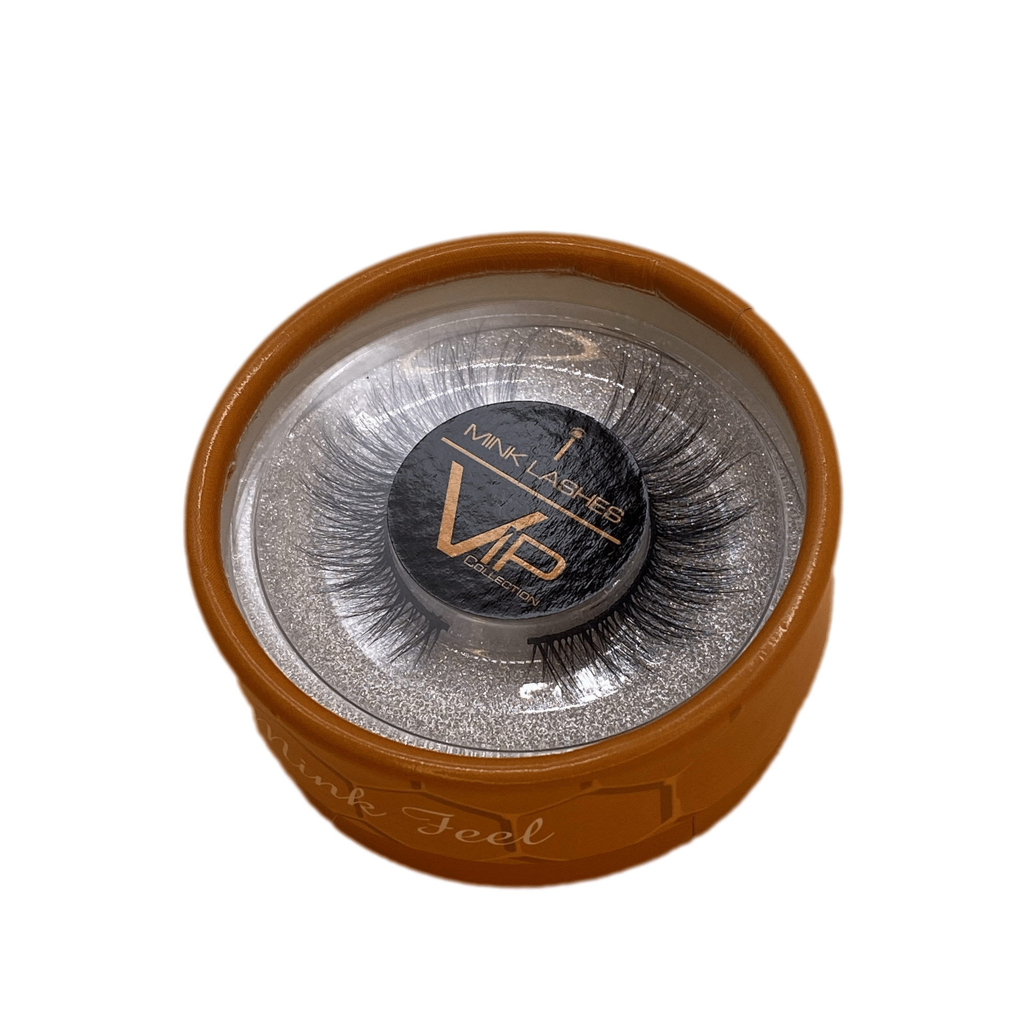Close up of VIP iMink long strip lashes featuring soft, voluminous 98% mink-feel synthetic fibers.