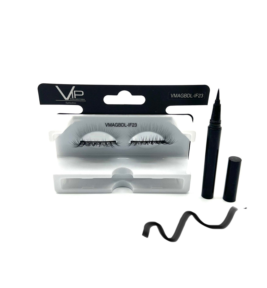 VIP Invisible Magnetic Band Lashes with included magnetic eyeliner kit