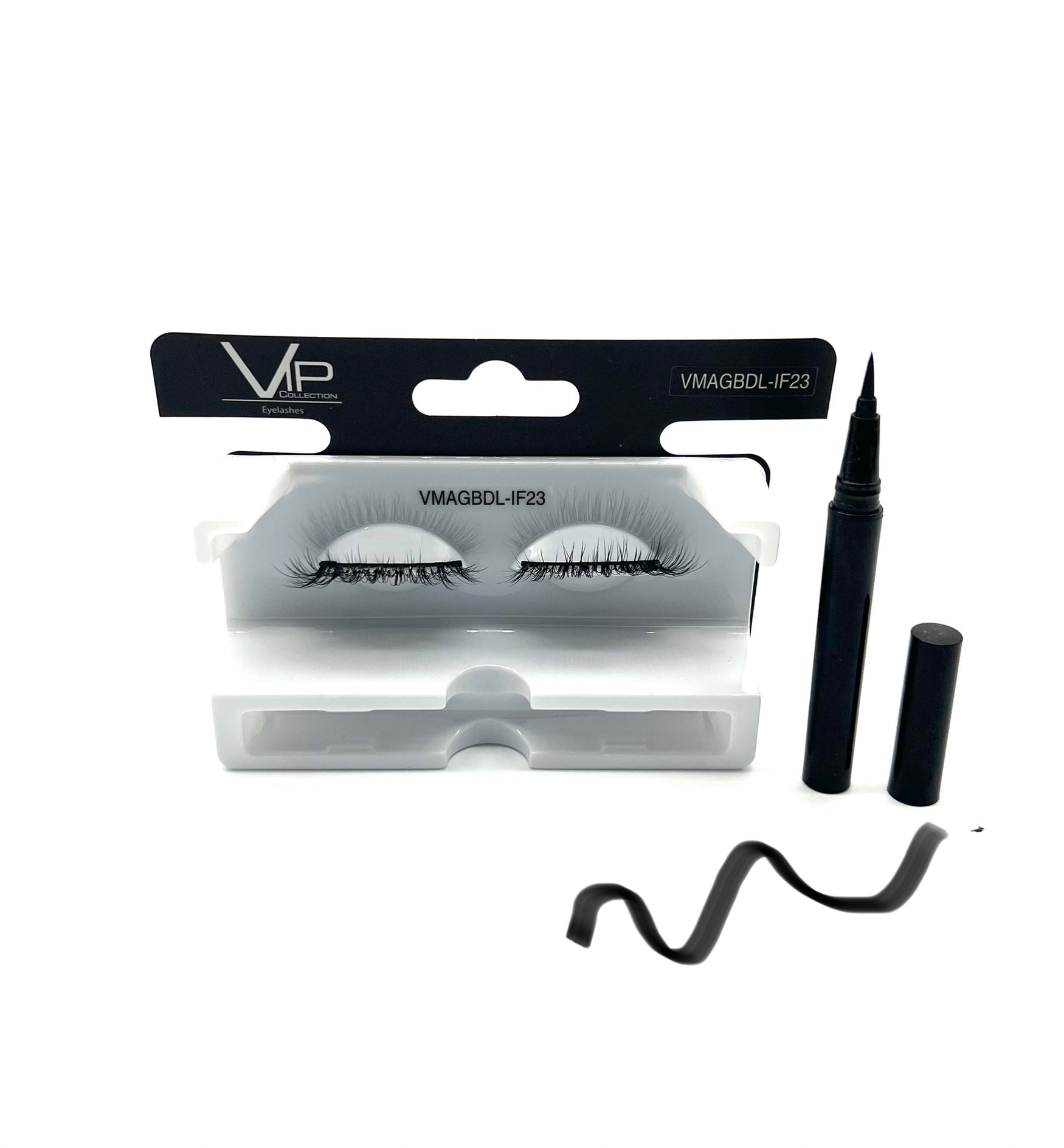 VIP Invisible Magnetic Band Lashes with included magnetic eyeliner kit