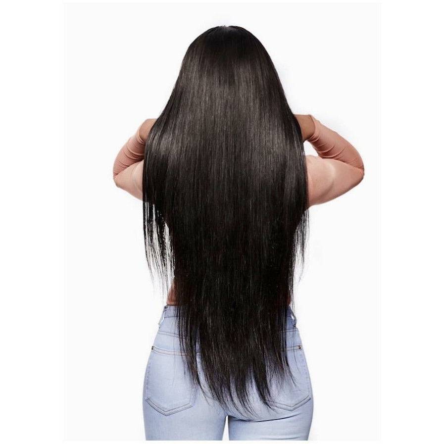 180 Density Lace Front Wig, 100% Human Hair Natural Black Straight
