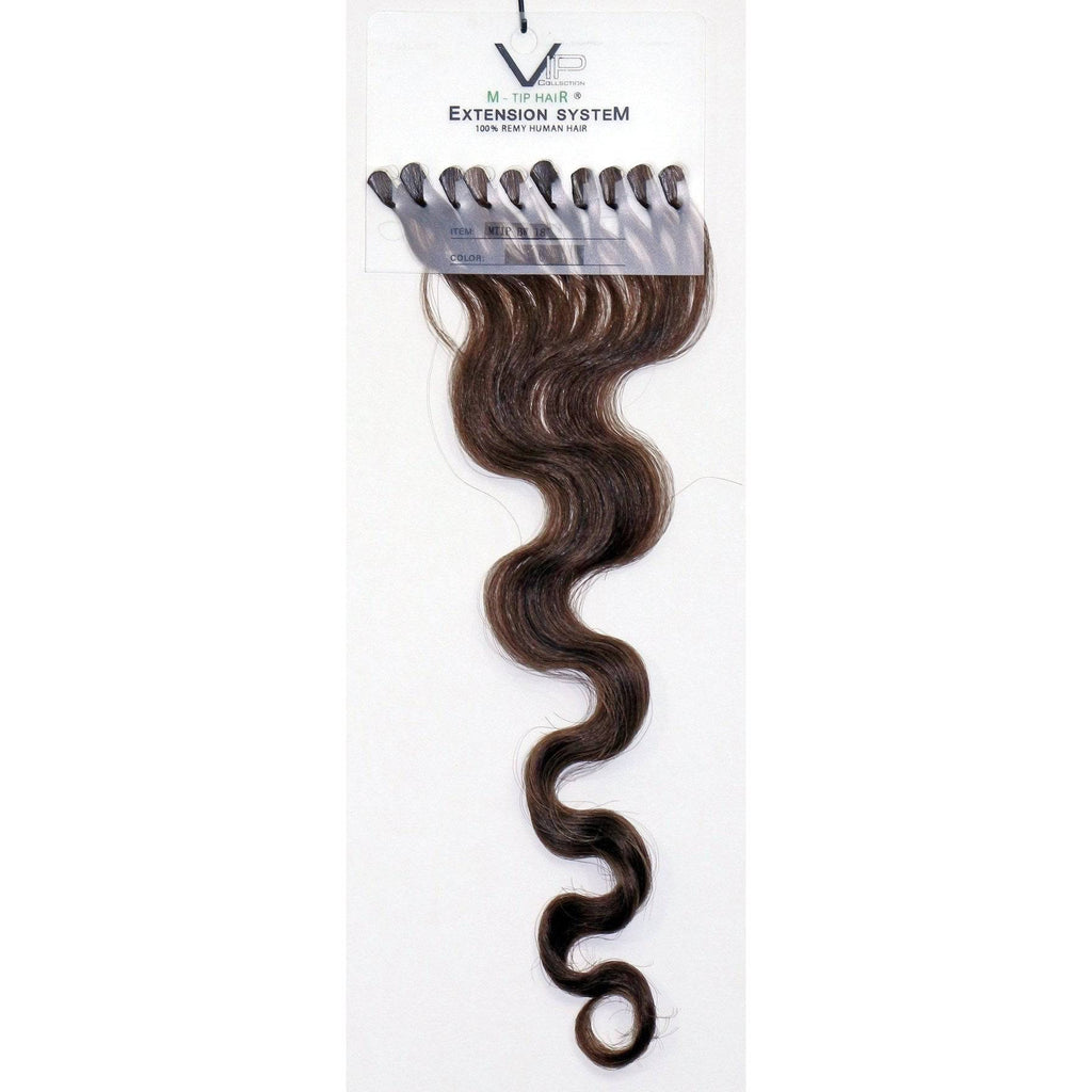 18" Wavy M-Tip Tape Extensions 100 Strands Remy Human Hair