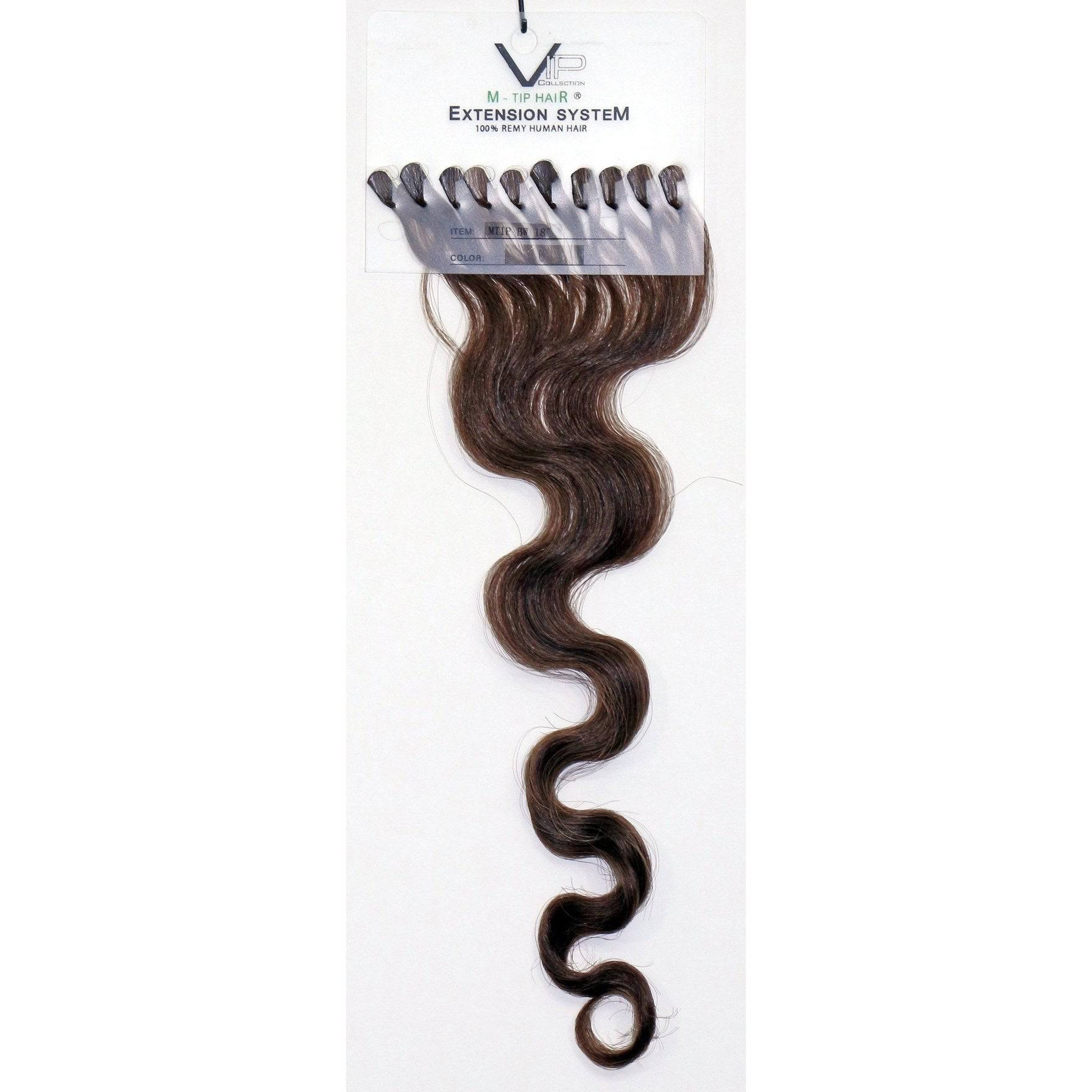 18" Wavy M-Tip Tape Extensions 100 Strands Remy Human Hair