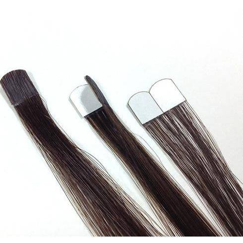18" Wavy M-Tip Tape Extensions 100 Strands Remy Human Hair