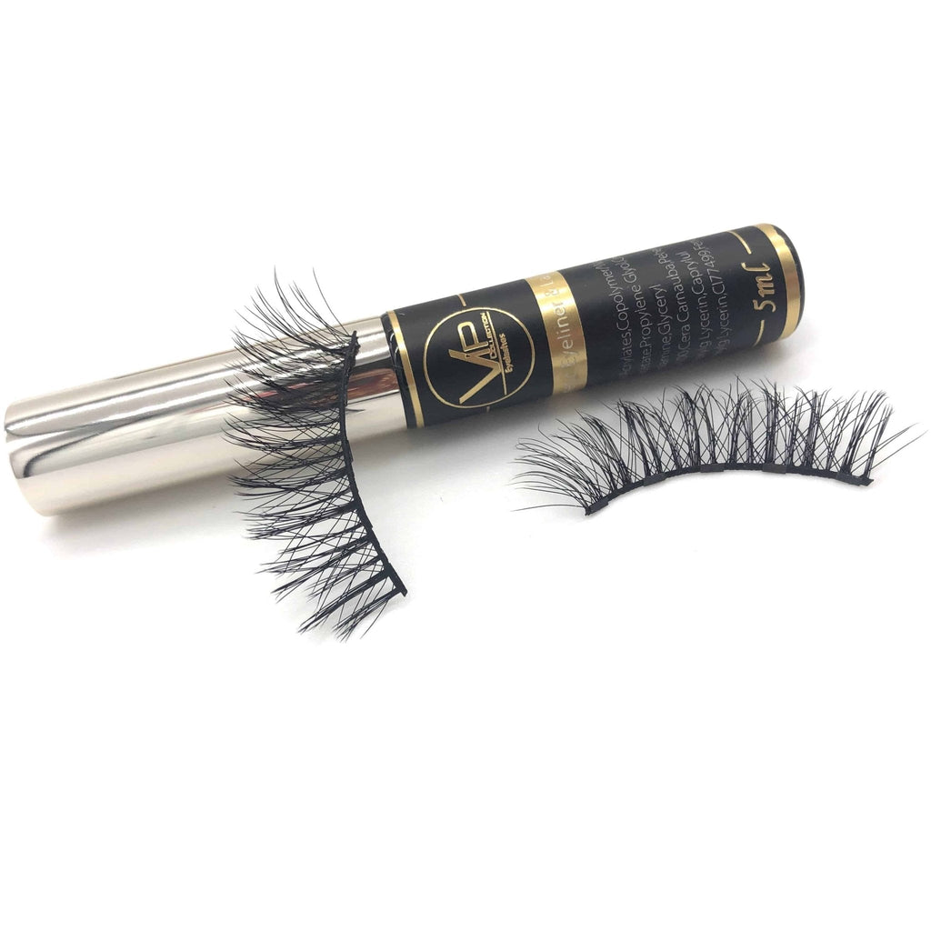 Magnetic Eyeliner and Lash Kit - 2 Pairs Black Glamour Lashes