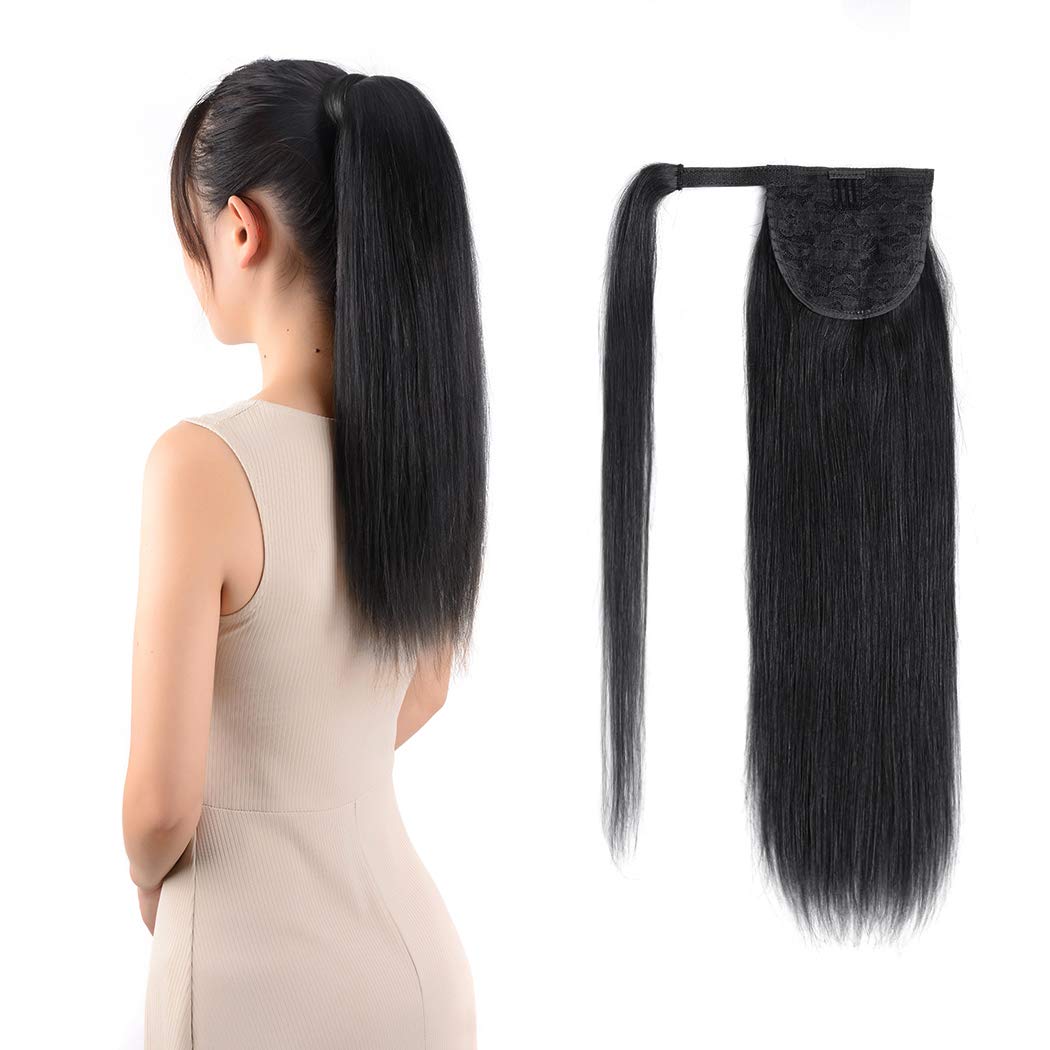 18" Silky Human Hair Ponytail Extension