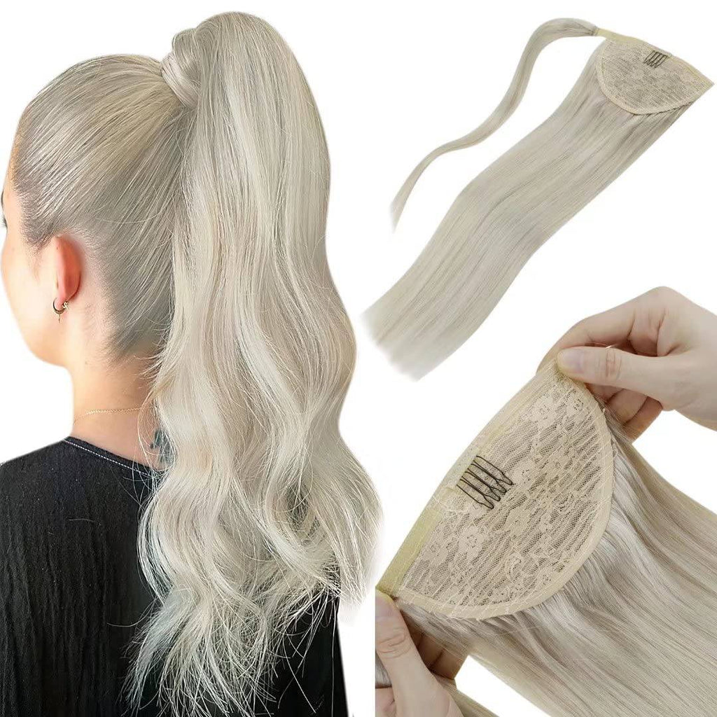 18" Silky Human Hair Ponytail Extension