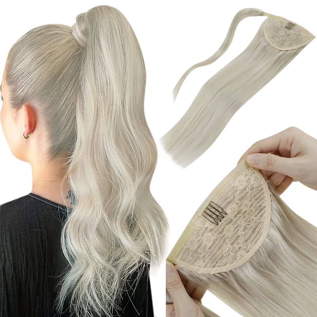 18" Silky Human Hair Ponytail Extension