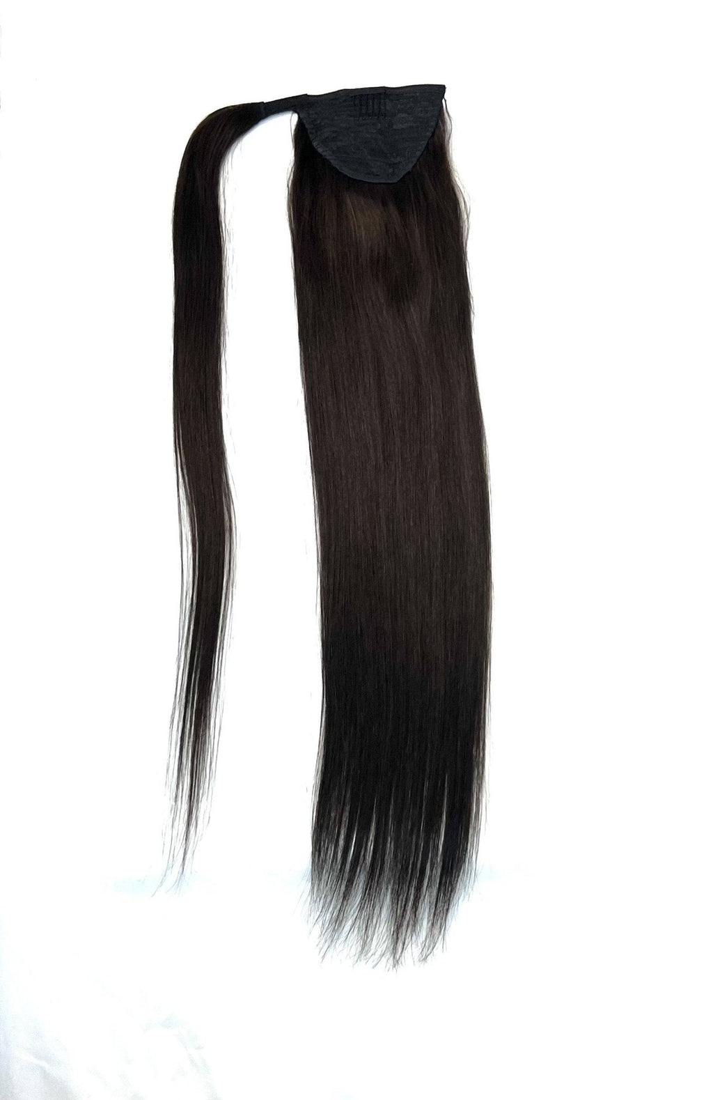 24" Silky Straight Human Hair Wrap-Around Ponytail Extension