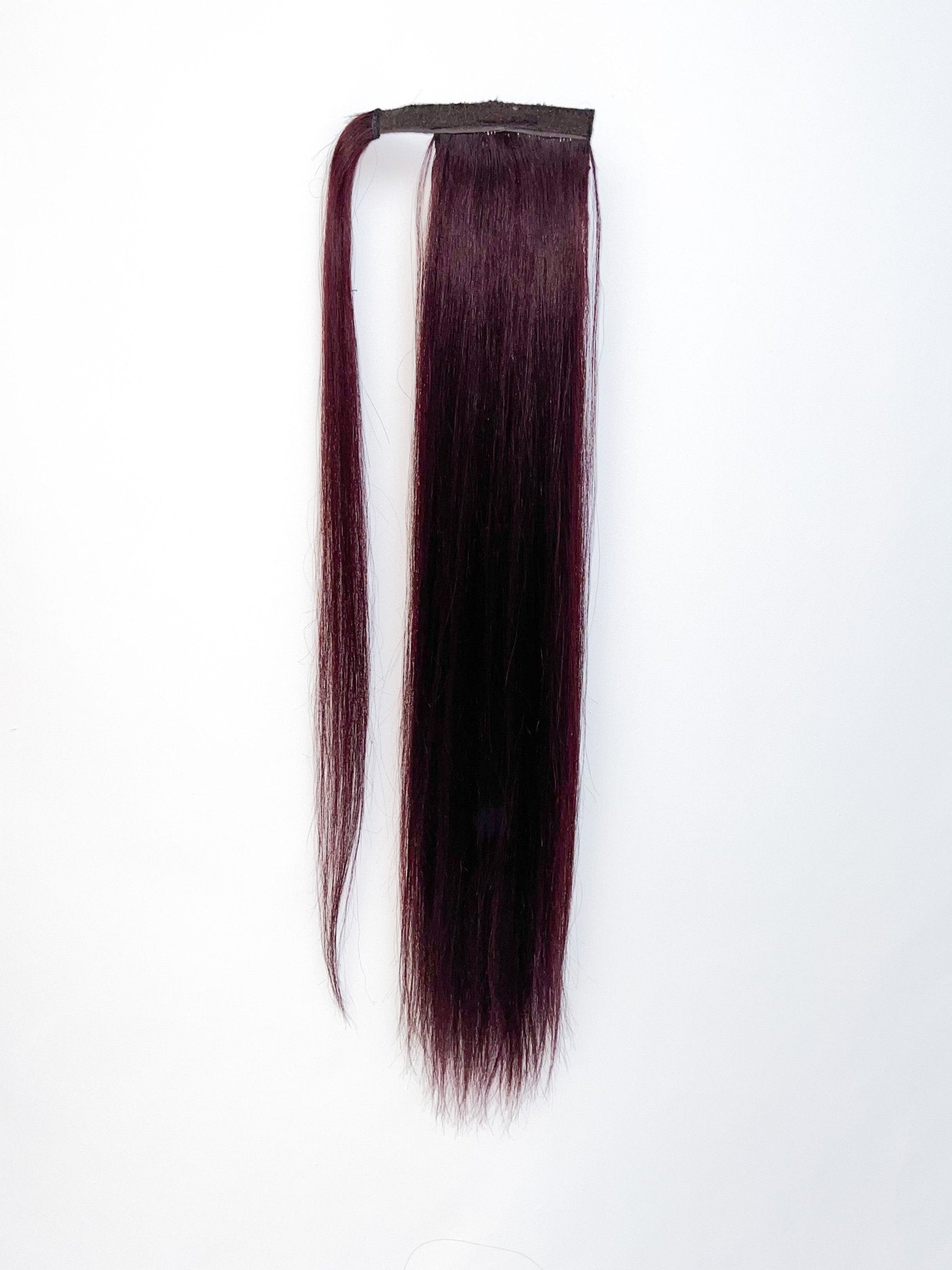 24" Silky Straight Human Hair Wrap-Around Ponytail Extension