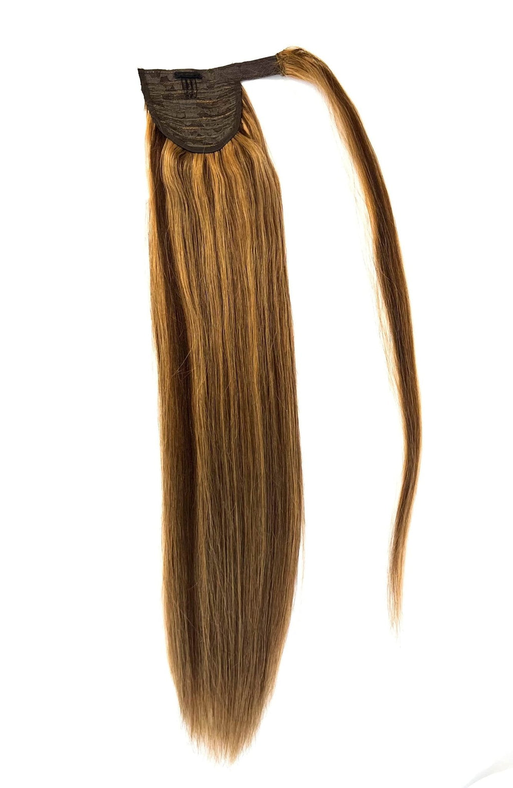 24" Silky Straight Human Hair Wrap-Around Ponytail Extension