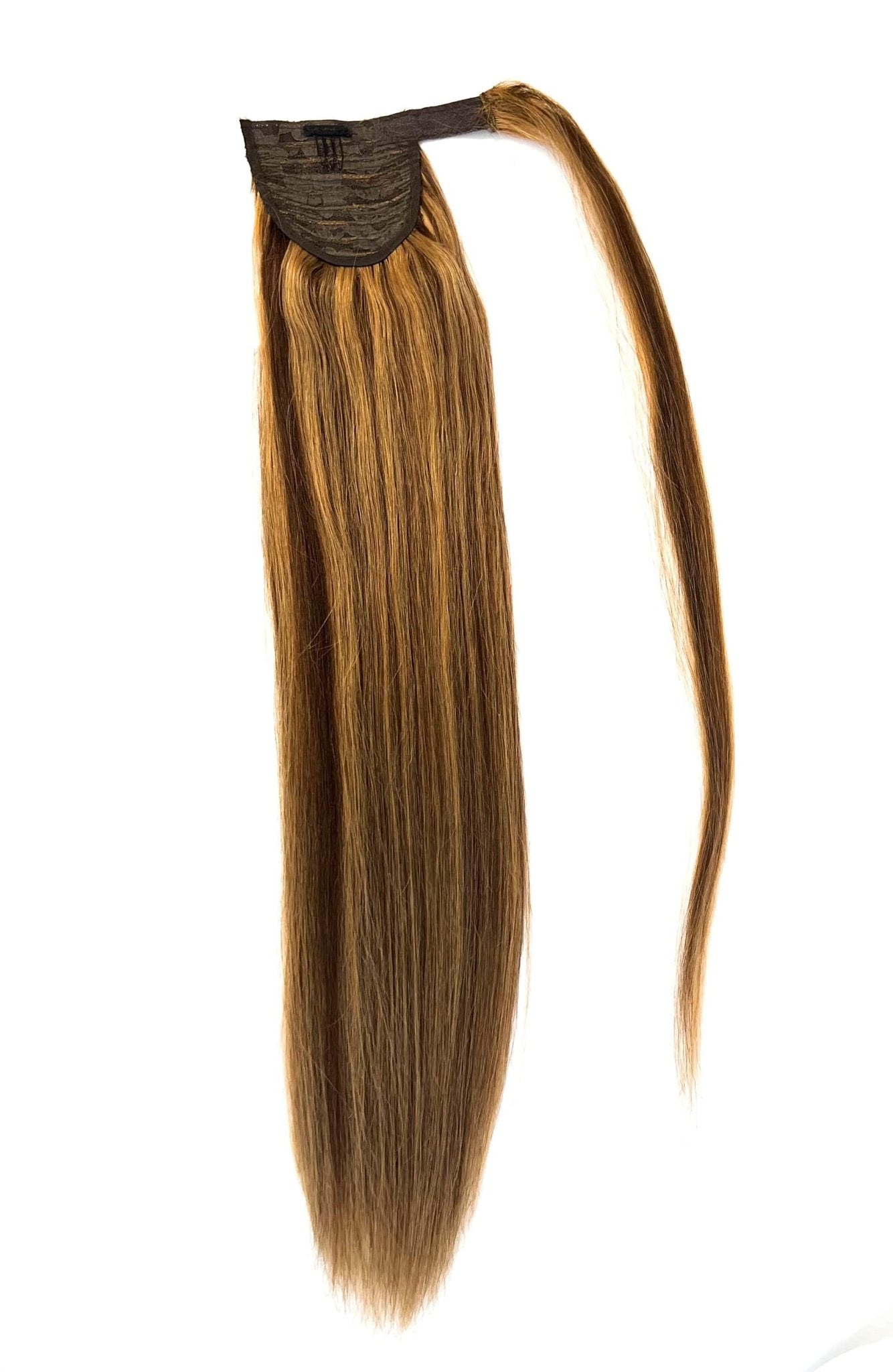 24" Silky Straight Human Hair Wrap-Around Ponytail Extension