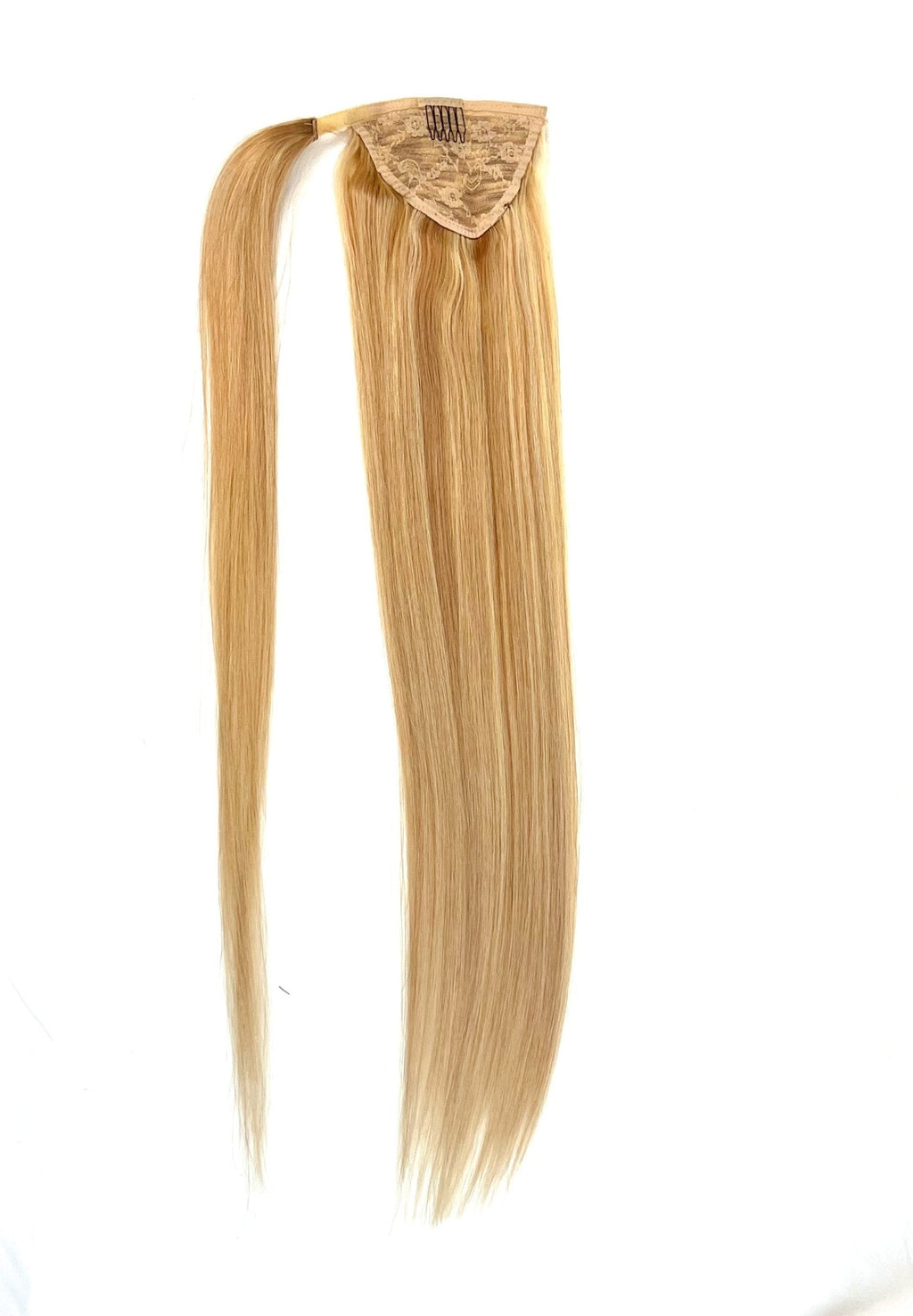 24" Silky Straight Human Hair Wrap-Around Ponytail Extension
