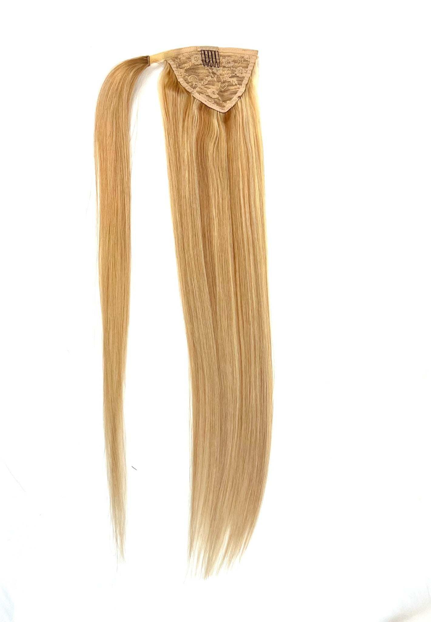 24" Silky Straight Human Hair Wrap-Around Ponytail Extension