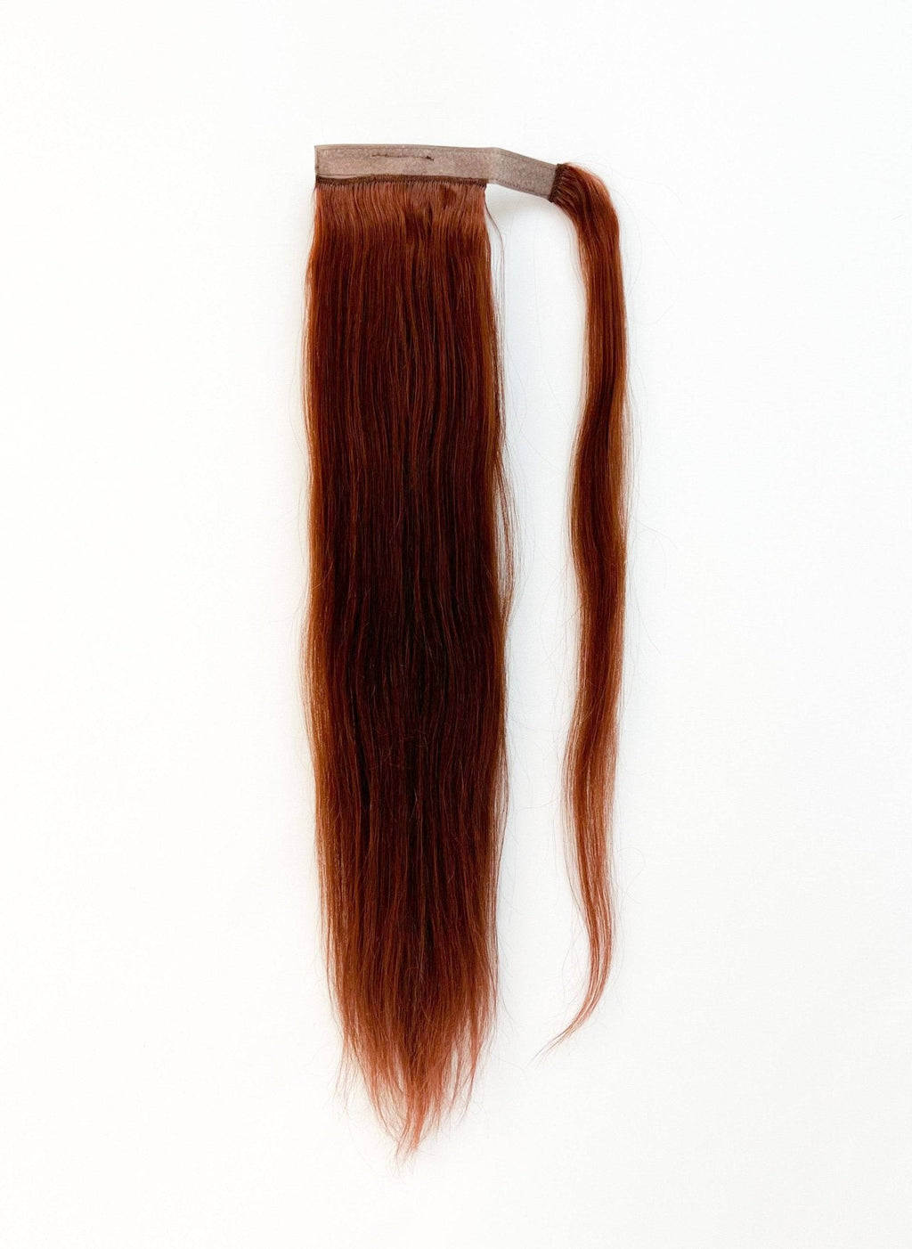 24" Silky Straight Human Hair Wrap-Around Ponytail Extension