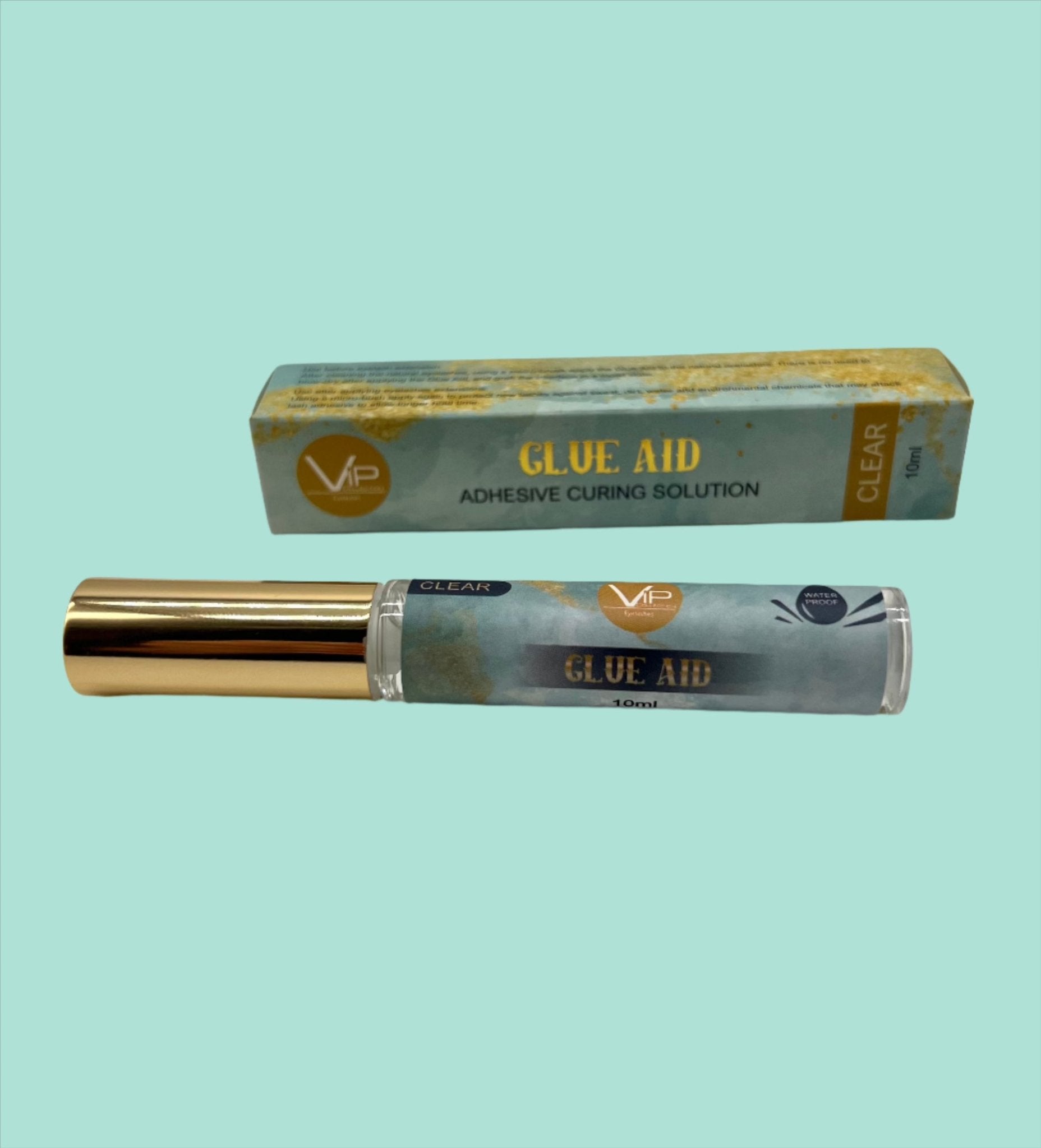 VIP Pre and Post Eyelash Application Glue Aid bottle for professional lash extension use