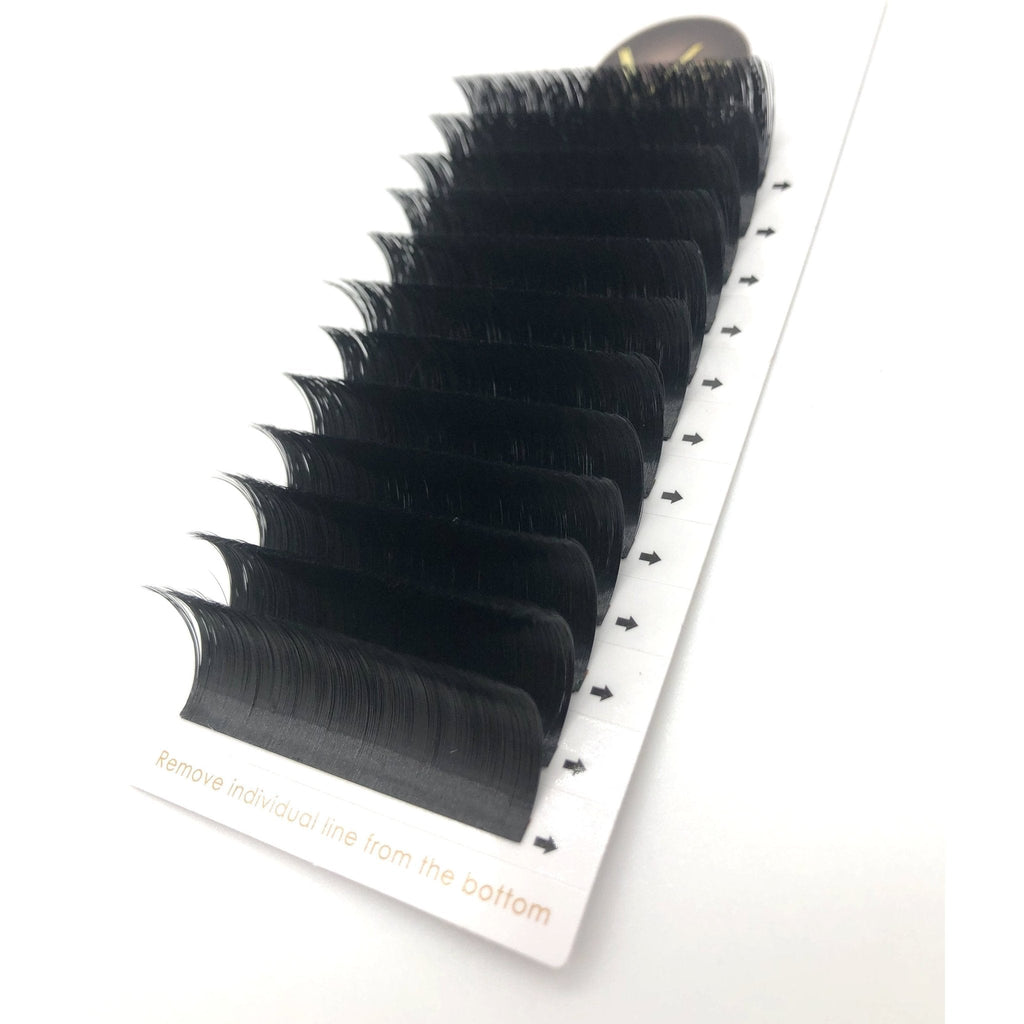 Professional 0.07 D Curl Quick Fan Lash Extensions, 12 Lines