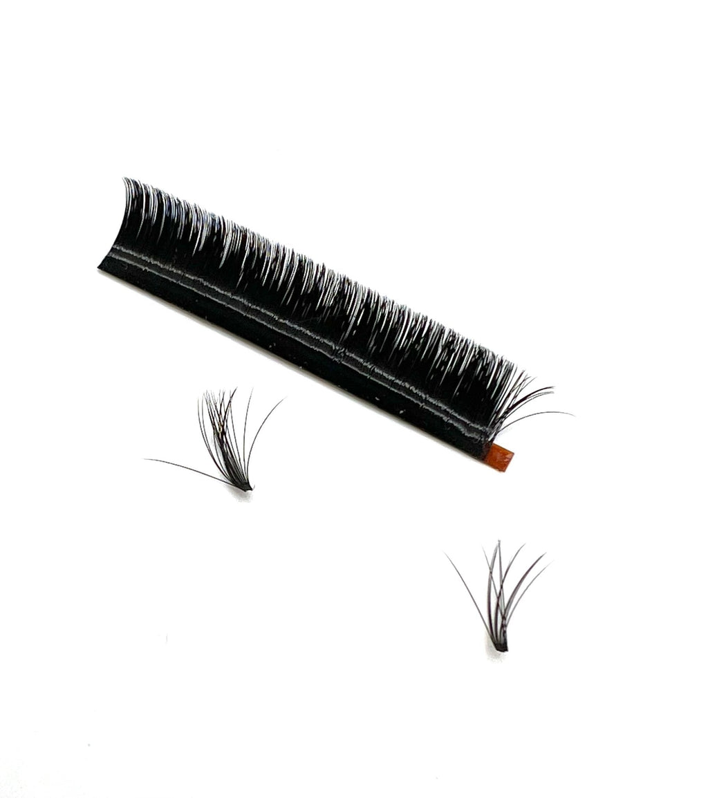 Quick Fan Lash Extensions D Curl 0.05mm Matte Black Silk Lashes