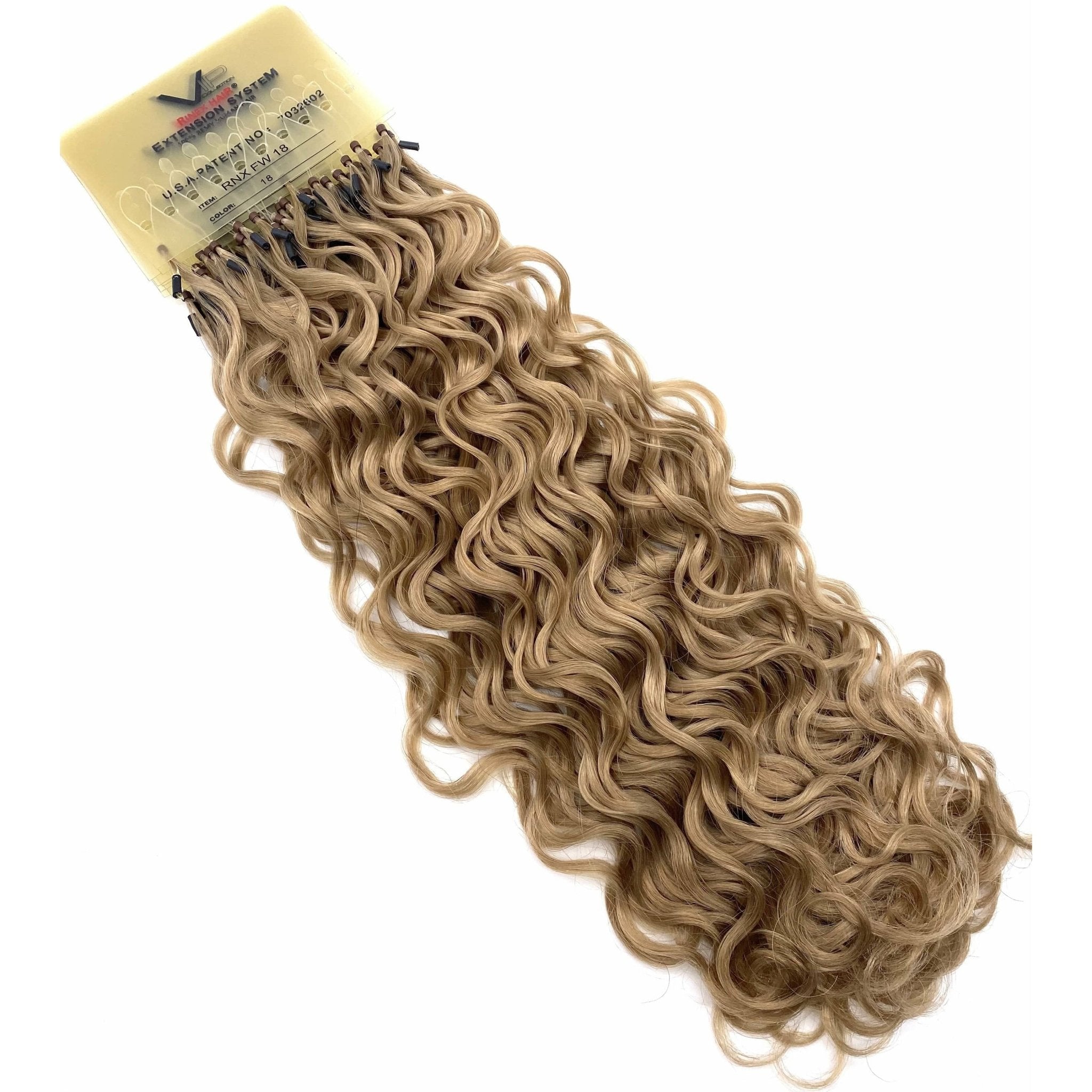 18 Inch Curly Human Hair Extensions - Premium French Wave Set