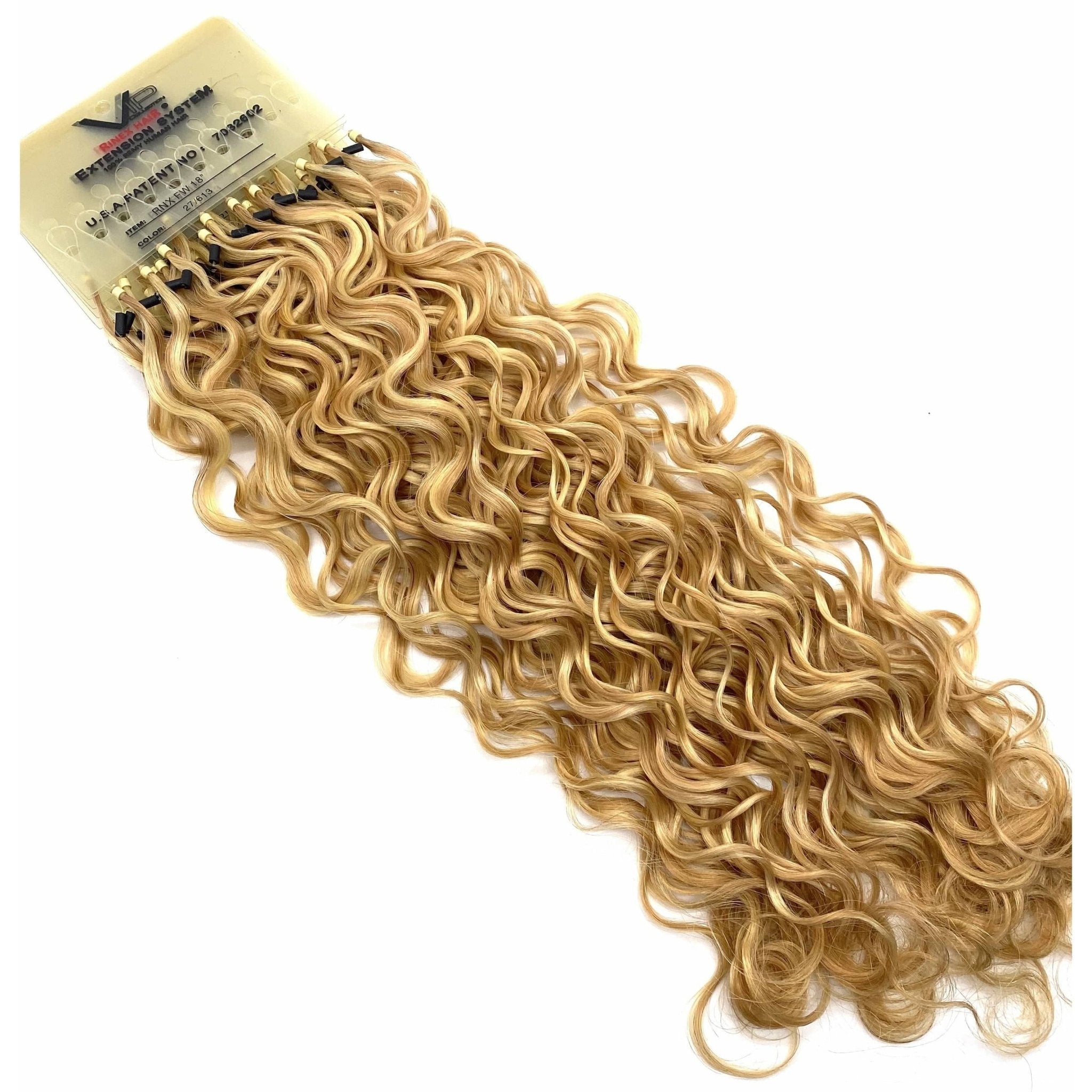 18 Inch Curly Human Hair Extensions - Premium French Wave Set