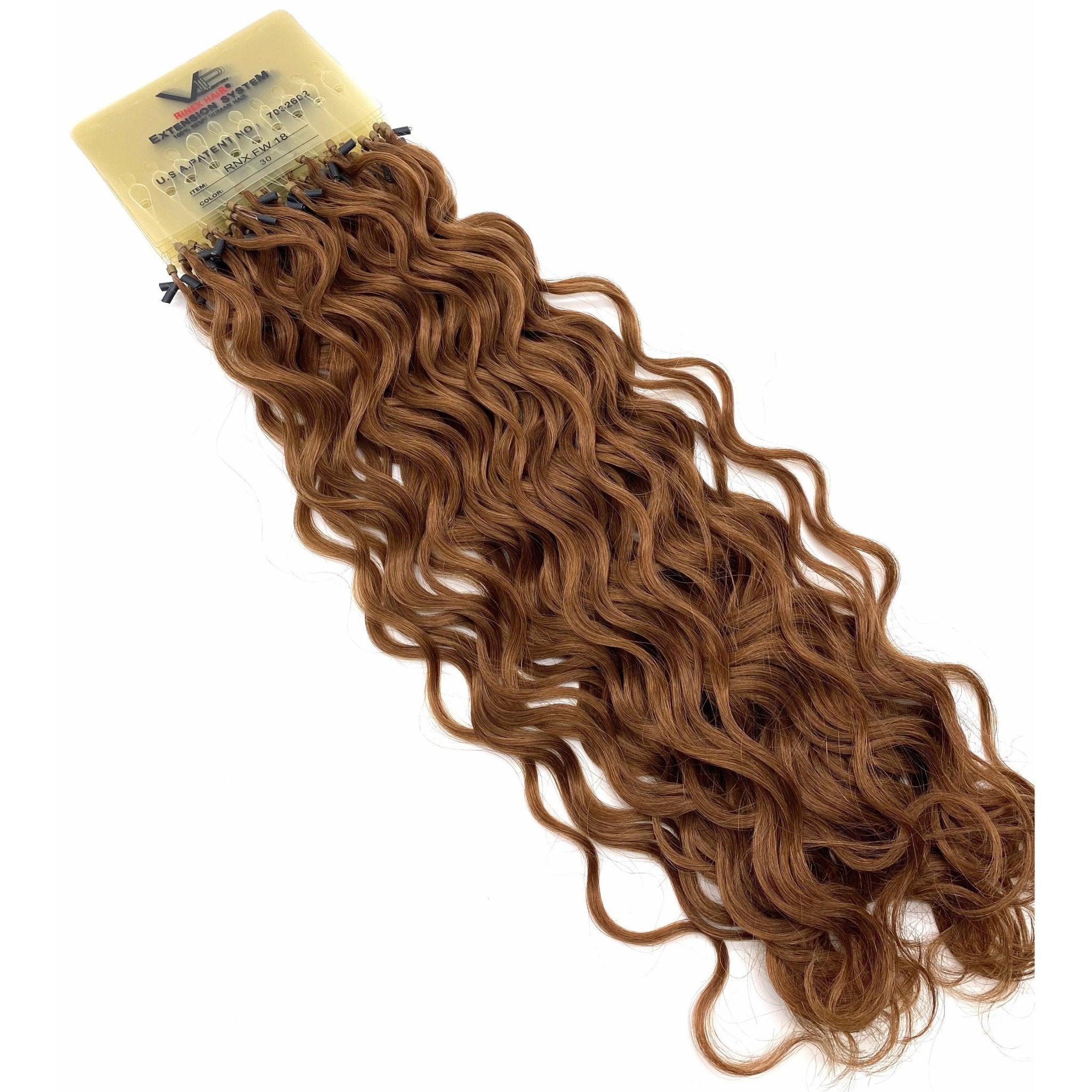 18 Inch Curly Human Hair Extensions - Premium French Wave Set