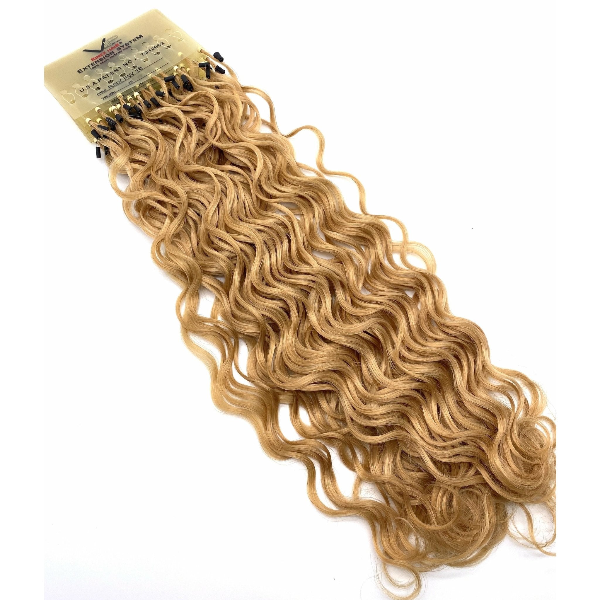 18 Inch Curly Human Hair Extensions - Premium French Wave Set