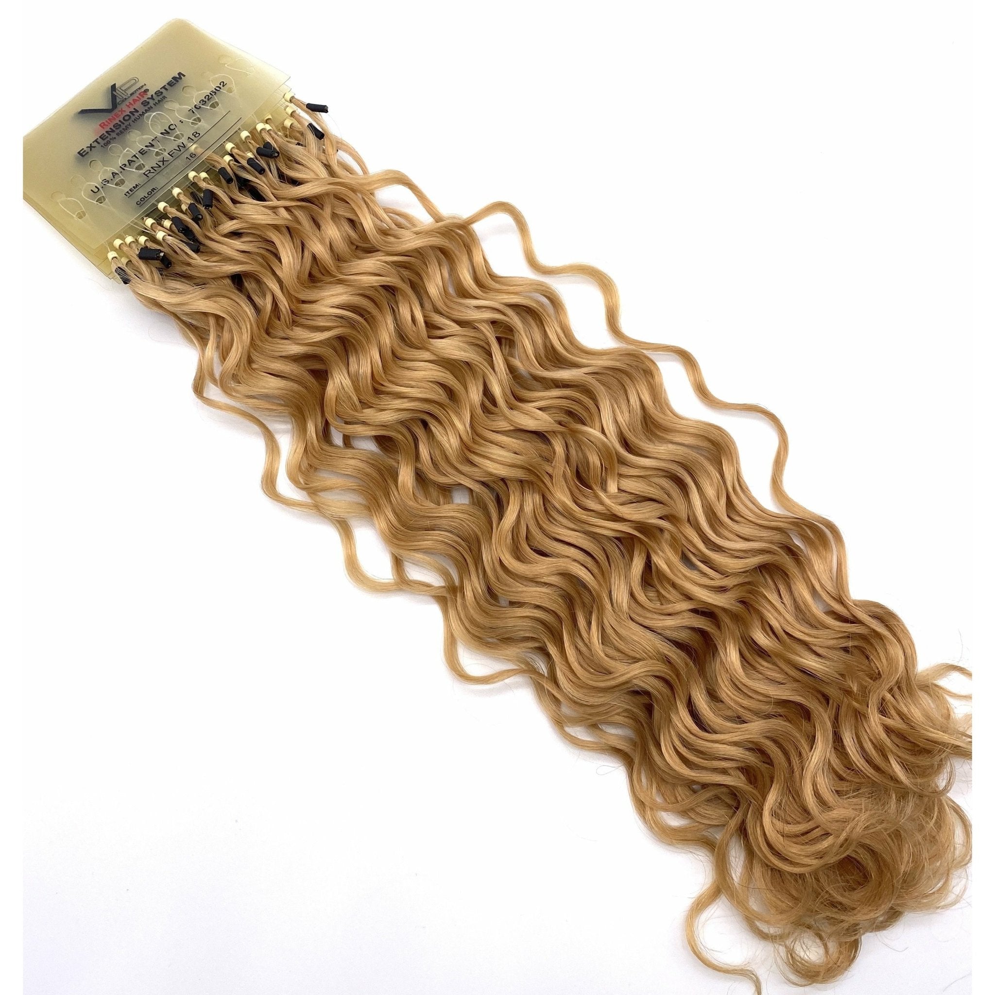 18 Inch Curly Human Hair Extensions - Premium French Wave Set