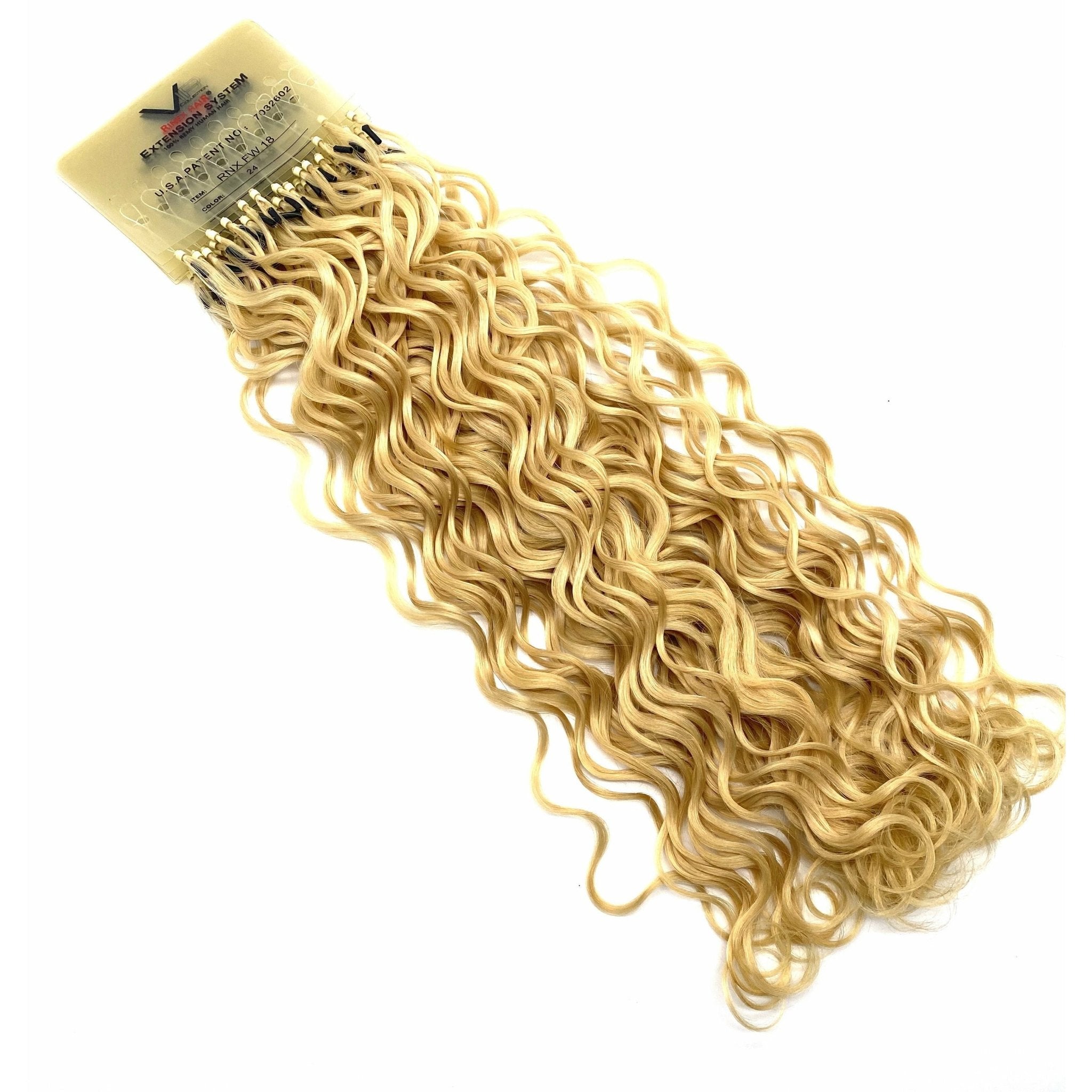 18 Inch Curly Human Hair Extensions - Premium French Wave Set
