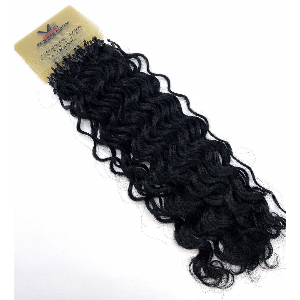 18 Inch Curly Human Hair Extensions - Premium French Wave Set