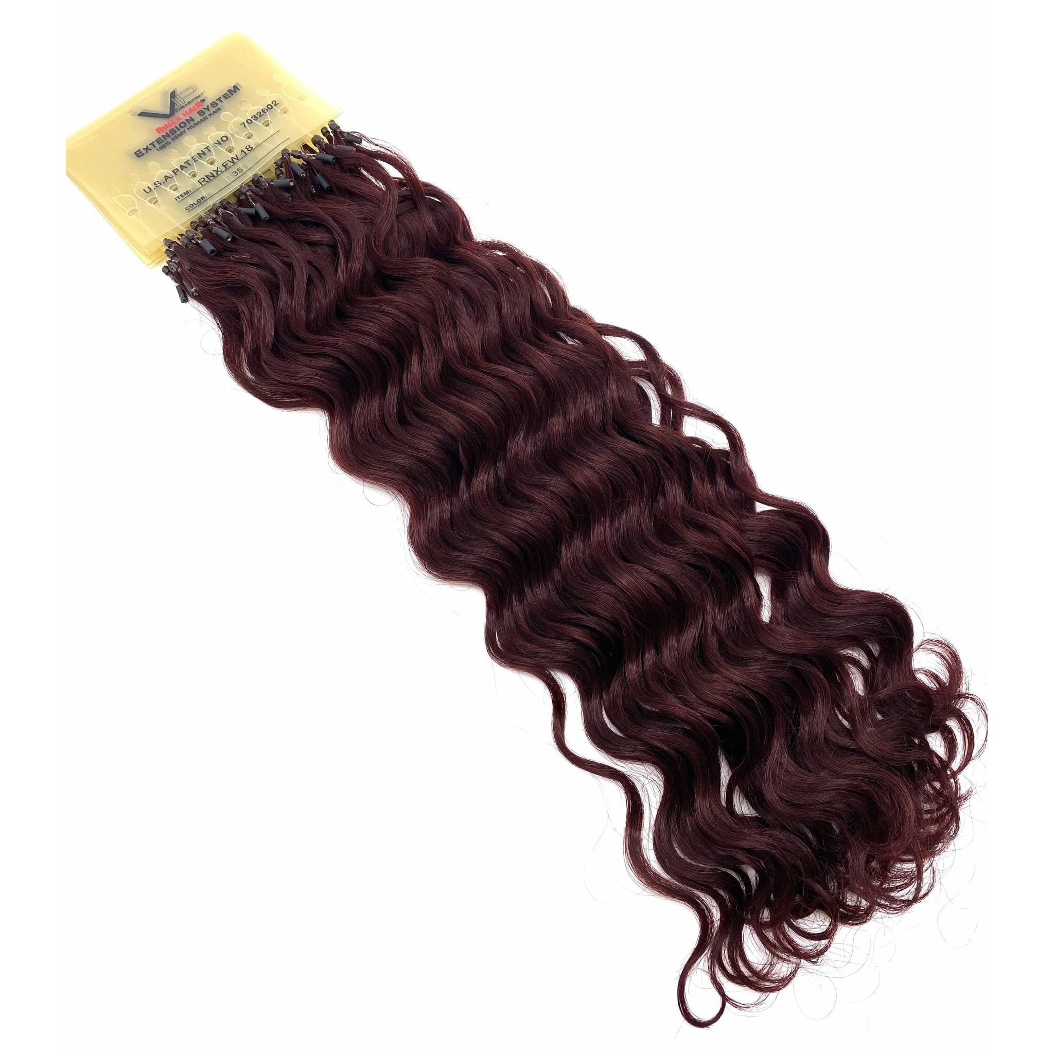 18 Inch Curly Human Hair Extensions - Premium French Wave Set