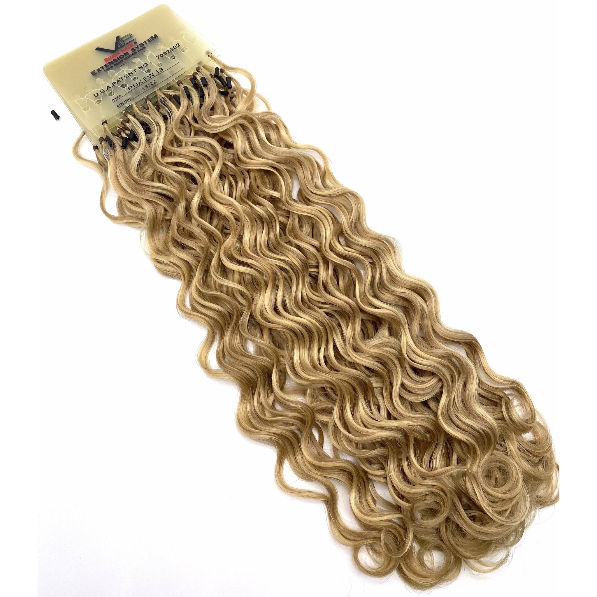 18 Inch Curly Human Hair Extensions - Premium French Wave Set