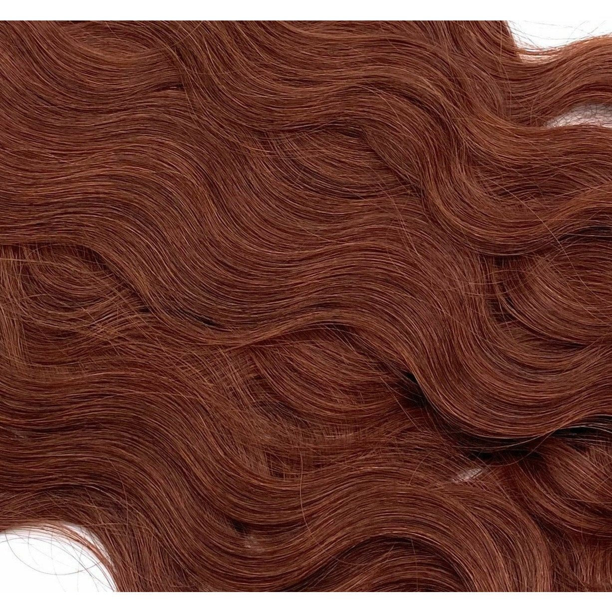 18 Inch Wavy Human Hair Extensions - Seamless Glamour Style