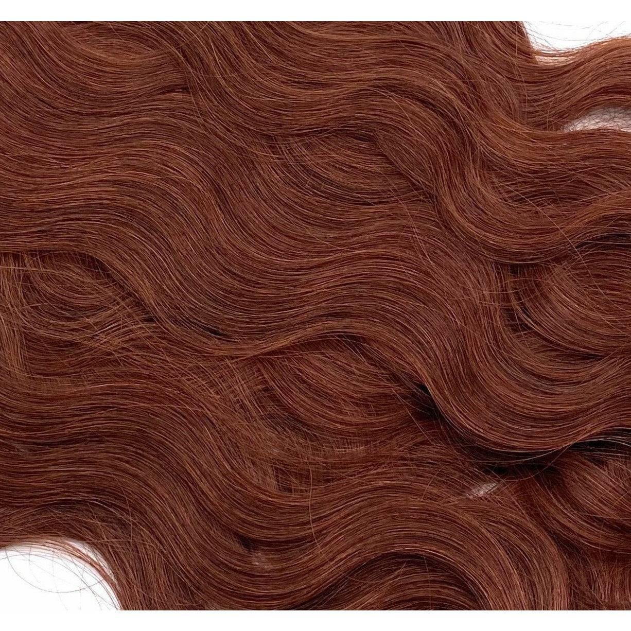 18 Inch Wavy Human Hair Extensions - Seamless Glamour Style