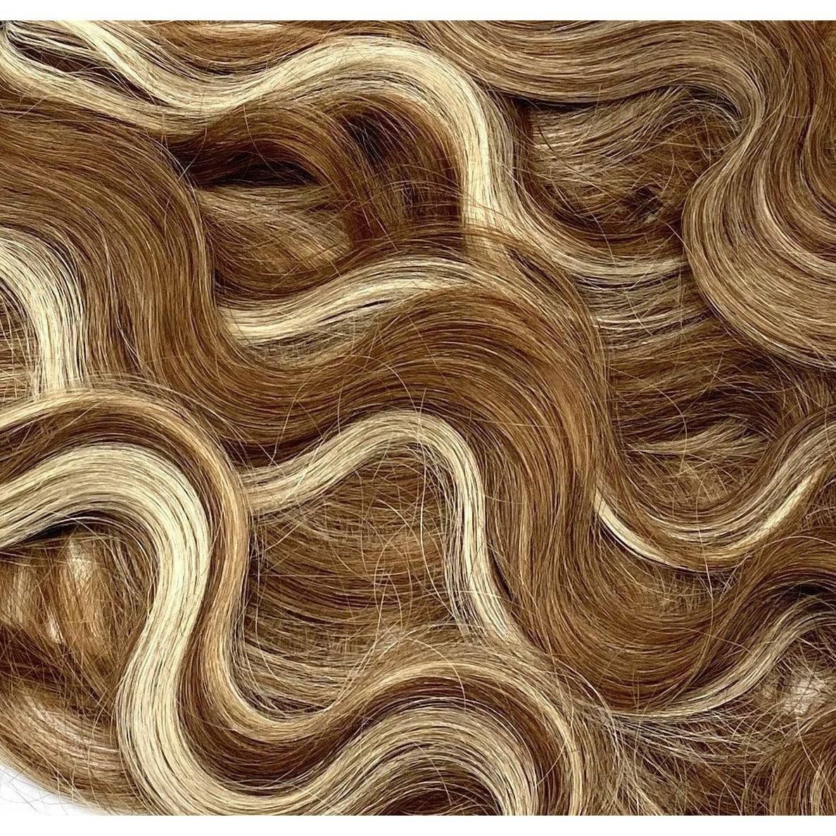 18 Inch Wavy Human Hair Extensions - Seamless Glamour Style