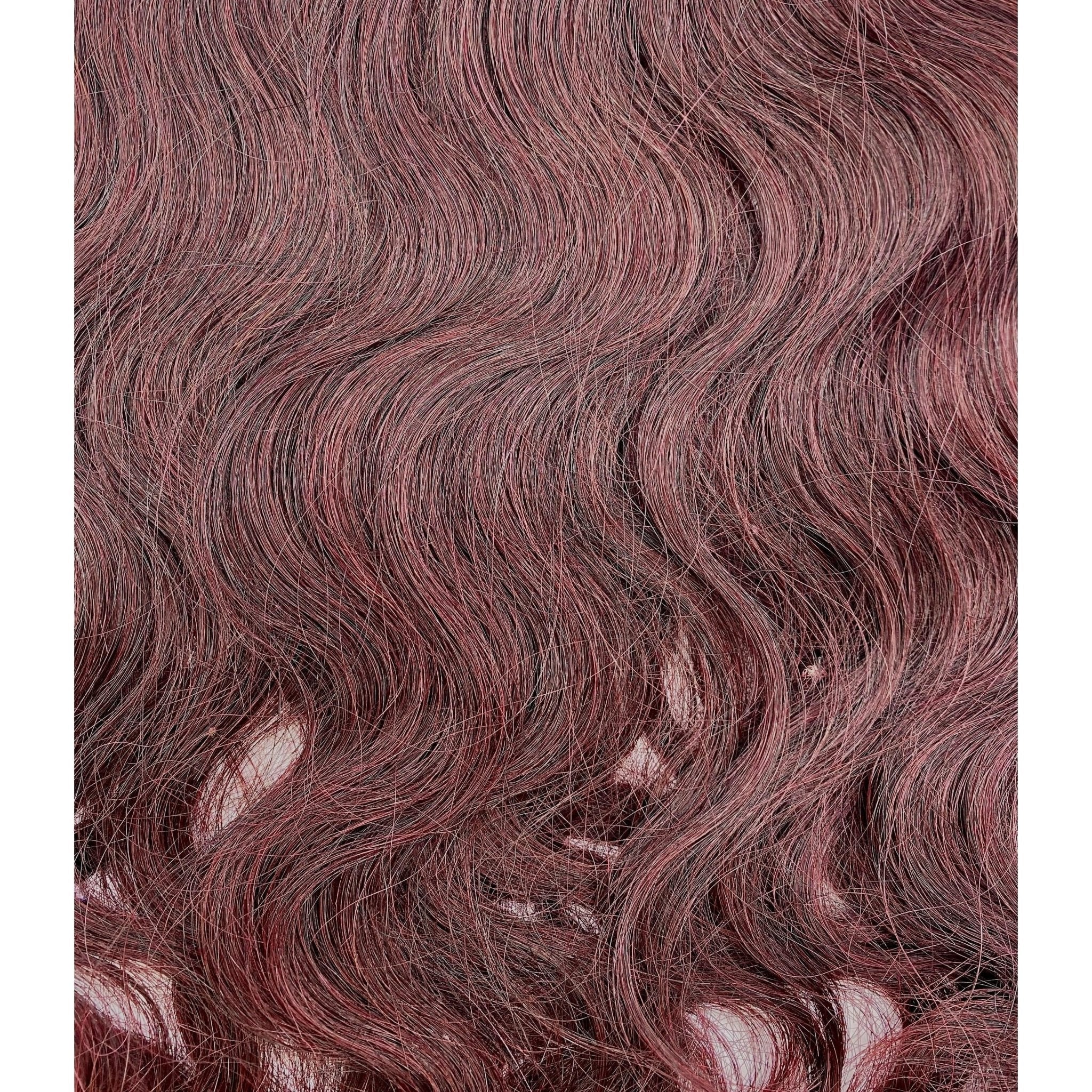 18 Inch Wavy Human Hair Extensions - Seamless Glamour Style