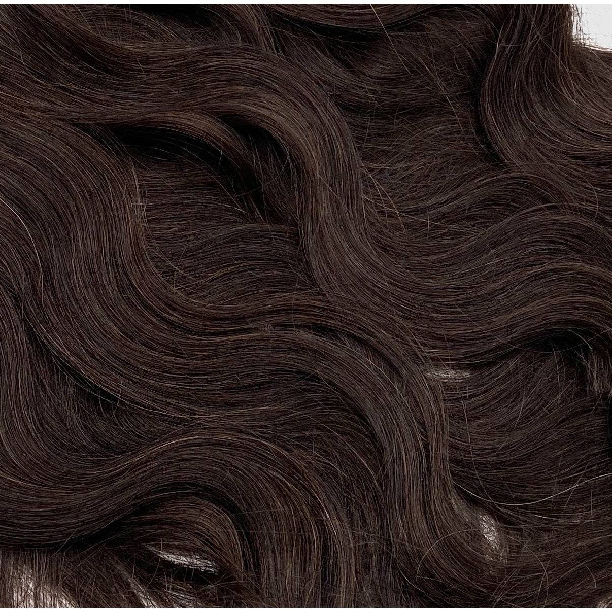 18 Inch Wavy Human Hair Extensions - Seamless Glamour Style