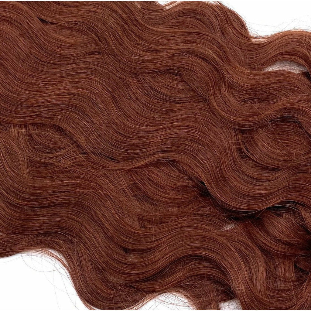 18 Inch Wavy Human Hair Extensions - Seamless Glamour Style