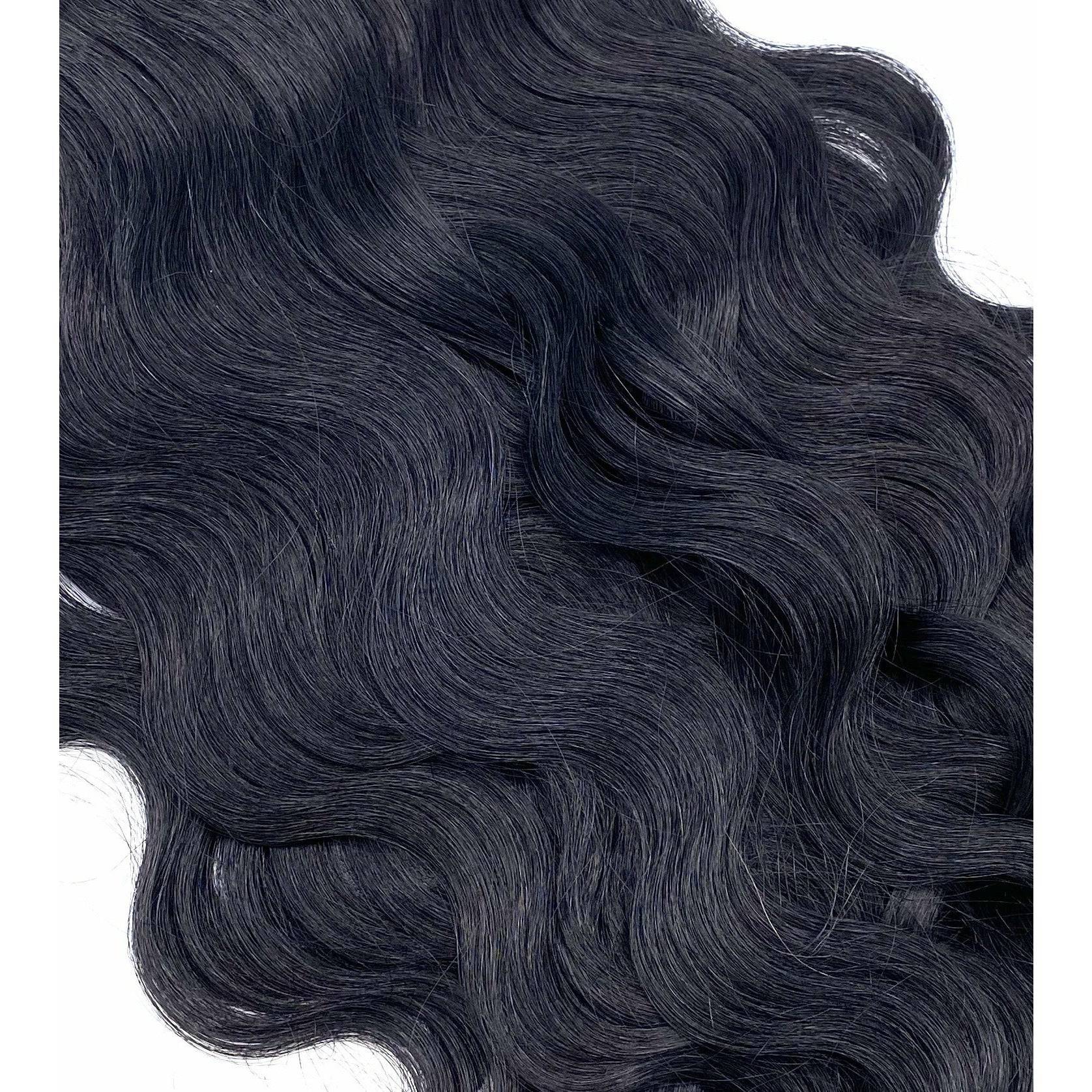 18 Inch Wavy Human Hair Extensions - Seamless Glamour Style