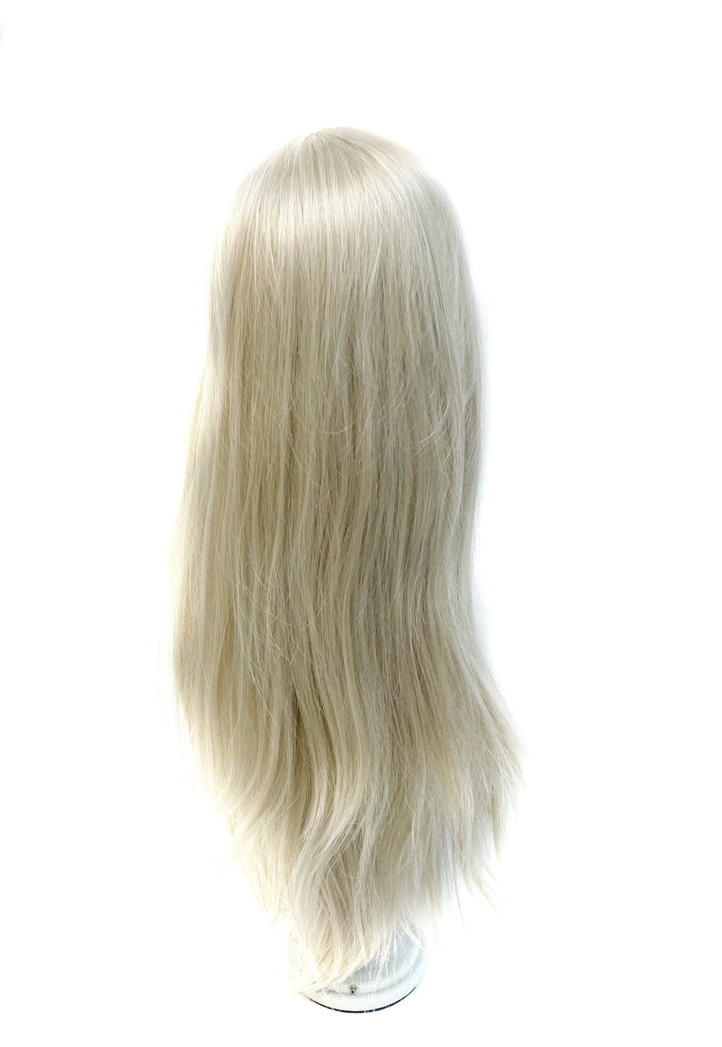 24" Platinum White Synthetic Lace Front Wig - Long Hair
