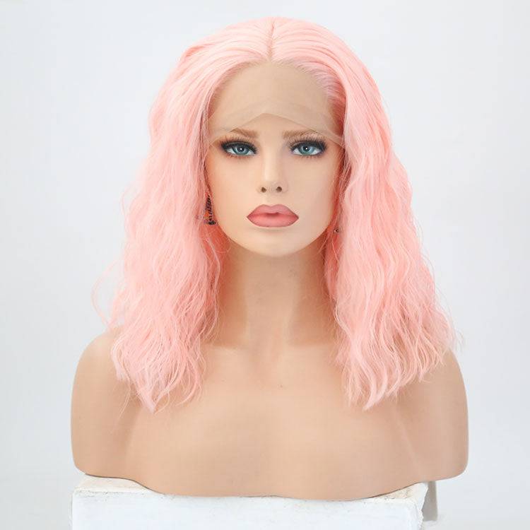 14-inch synthetic lace front wig in color 2335 displayed on a mannequin