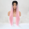 24-inch synthetic lace front wig, heat-safe, in stylish color T1B/2317