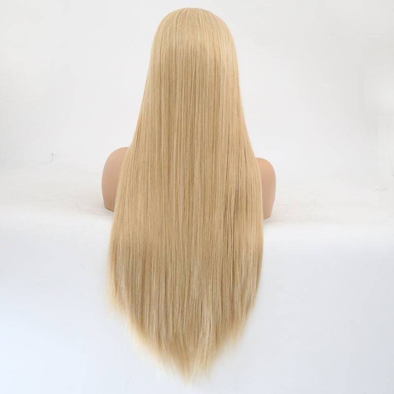 24-inch blonde synthetic lace front wig, Style 23.