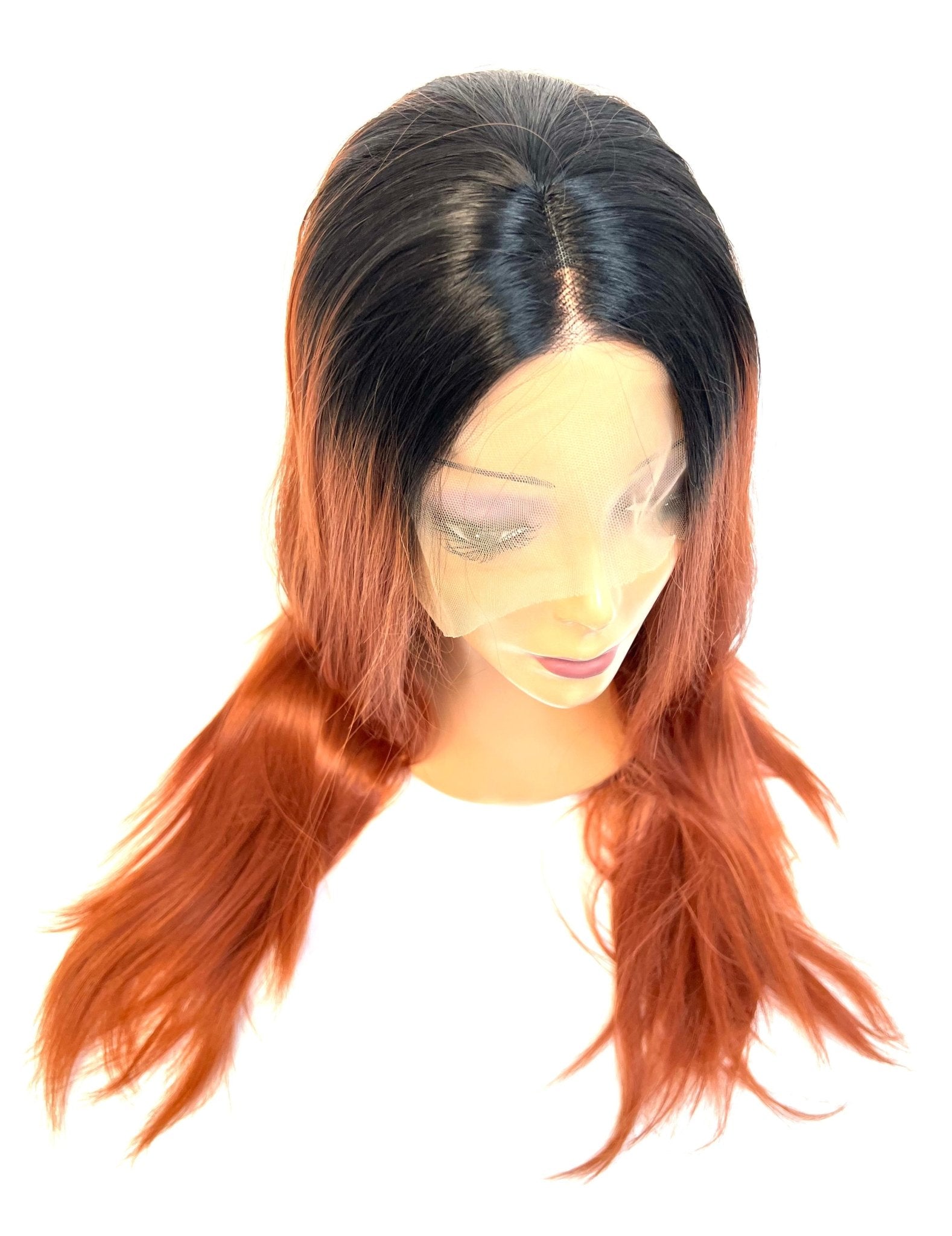 24-Inch Synthetic Lace Front Wig - Color 1B/33 Natural Look