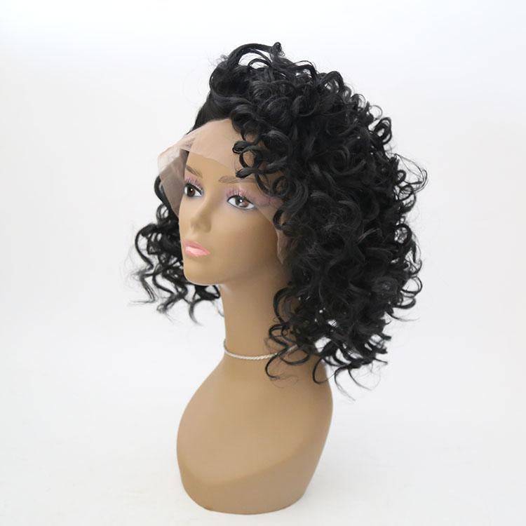 12-inch black lace front wig (Style 229) featuring a modern, glamorous layered cut